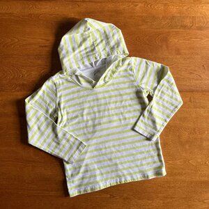 June & January lime green stripe hooded shirt 7/8